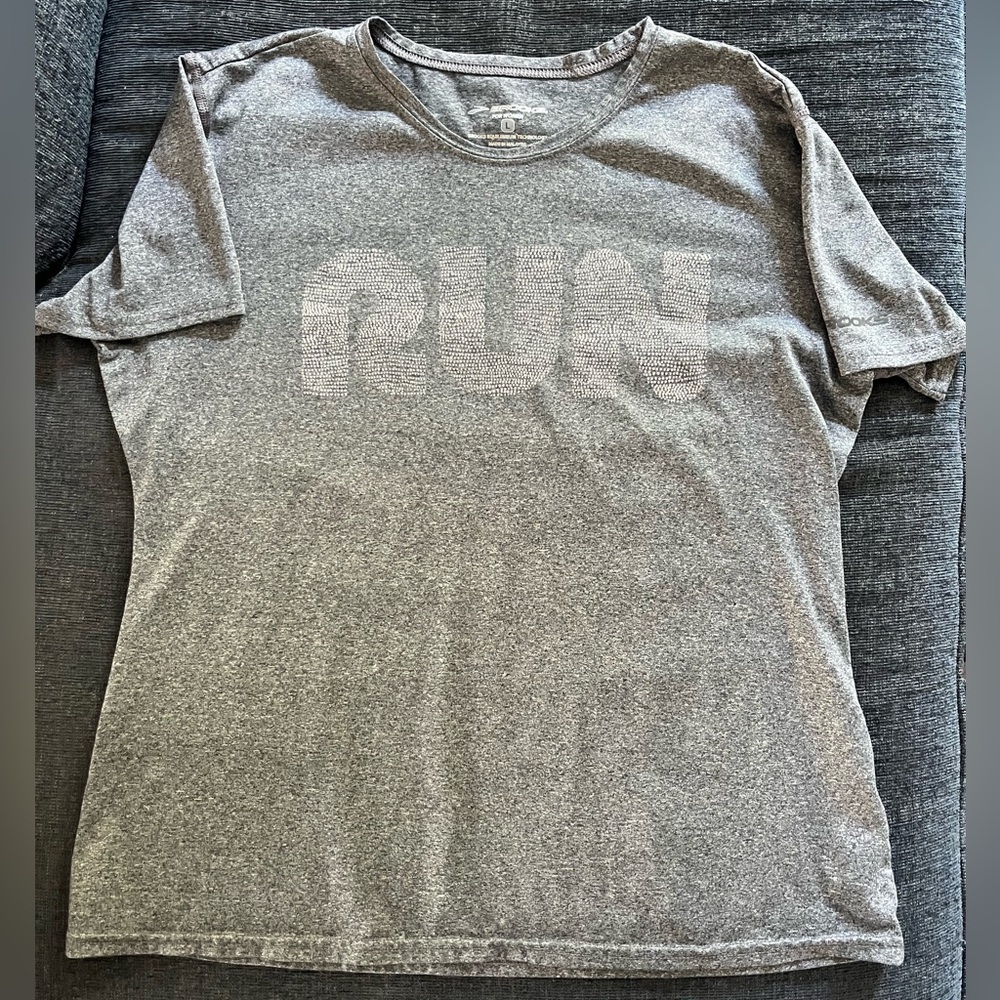 BROOKS Running Heather Grey run shirt Size large